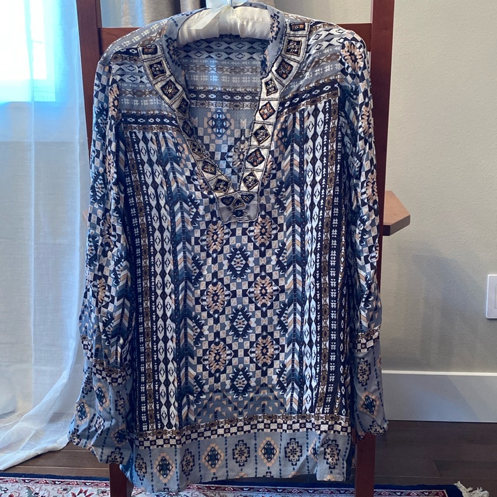 Hale Bob size S beaded top NWOT